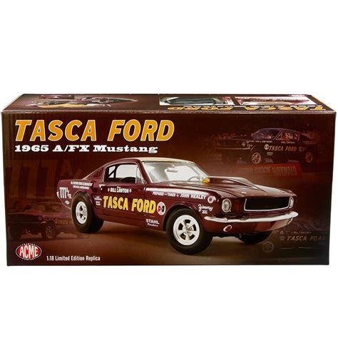 Acme A1801839 1965 Ford Mustang Afx Bill Lawton Tasca Ford 118 Brown