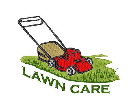 lawn care machine embroidery design etsy
