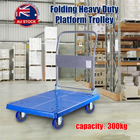 300kg Heavy Duty Folding Platform Trolley Hand Truck Foldable Cart