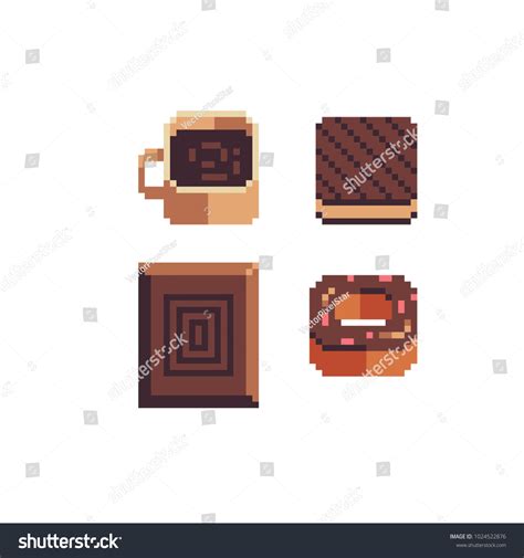 Meal Breakfast Pixel Art Icon Set 스톡 벡터로열티 프리 1024522876 Shutterstock