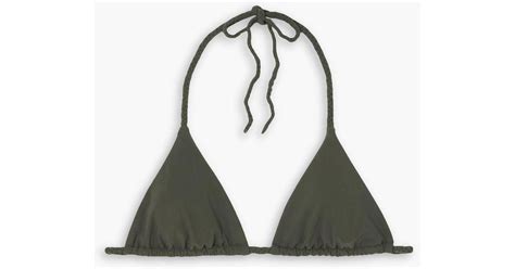 TOTEME Braided Halterneck Triangle Bikini Top In Green Lyst