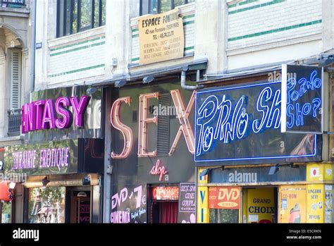 Sex Shops Montmartre Paris France Stock Photo Alamy