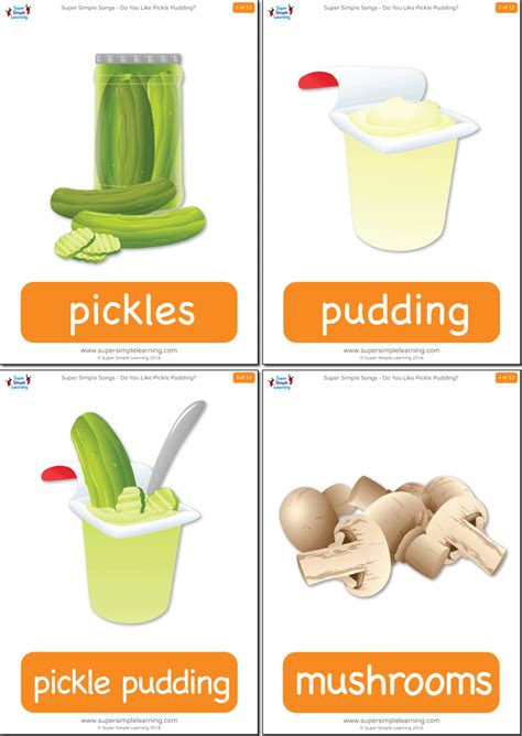 Do You Like Pickle Pudding? Flashcards - Super Simple