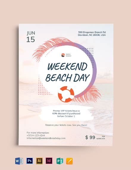 FREE Beach Flyer Templates - Word (DOC) | PSD | InDesign | Apple Pages ...