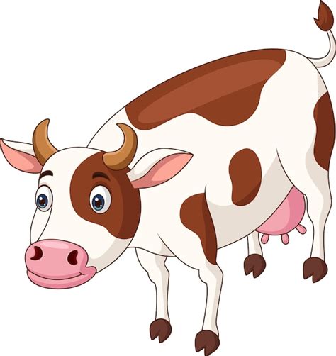 Premium Vector | Cartoon cute brown cow