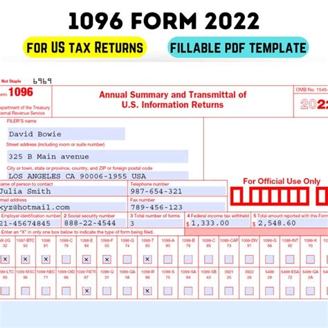 1099 Nec Form For 2022 Template Etsy