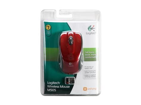 Logitech Wireless Mouse M505 910 001326 Red Rf Wireless Laser Mouse