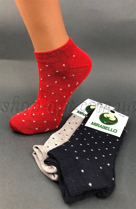 Носки женские низкие в крапинку яркое ассорти Mirabello "Sl-32504/1"