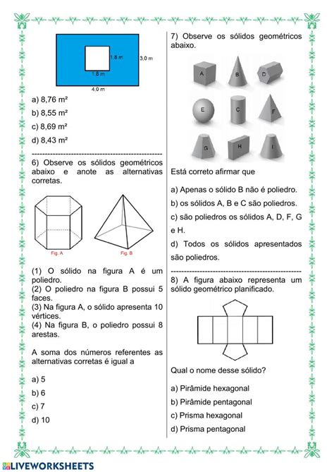 Atividades De Matemática 6º Ano E 7º Ano