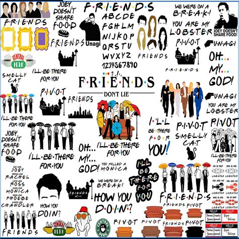 Friends bundle svg,png,dxf, Friends font svg, Friends clipar | Inspire ...