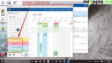 Windows 10 Calendar App_05_Multiple iCloud calendars - miapple.me