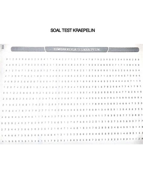 soal test kraepelin sfile