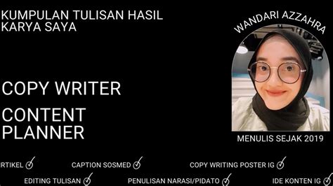 Jasa Pembuatan Content Planning Copywriting Poster Caption Instagram