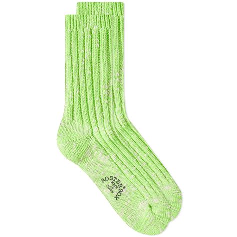 Rostersox Neon Slub Sock Green End Us