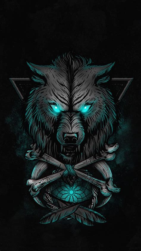 Black Wolf With Blue Eyes Wallpaper