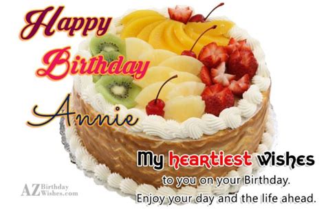 Happy Birthday Annie - AZBirthdayWishes.com