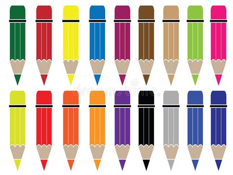 Color Pencil Stock Vector Illustration Of Colored Yellow 8125053