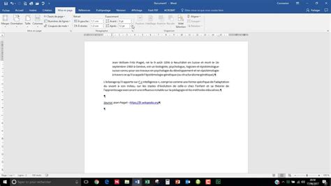 Logiciel Word Comment créer des espacements entre les paragraphes