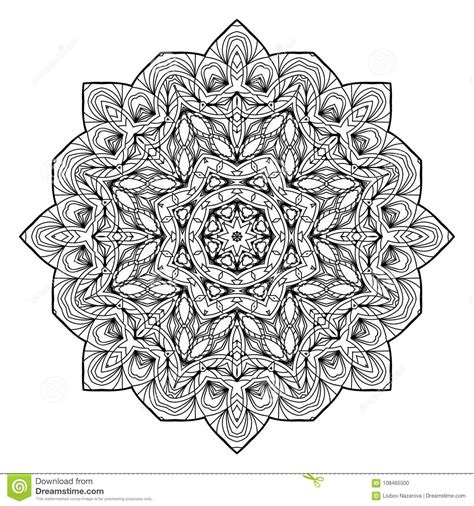 Mandala De La Flor Elementos Decorativos De La Vendimia Stock De