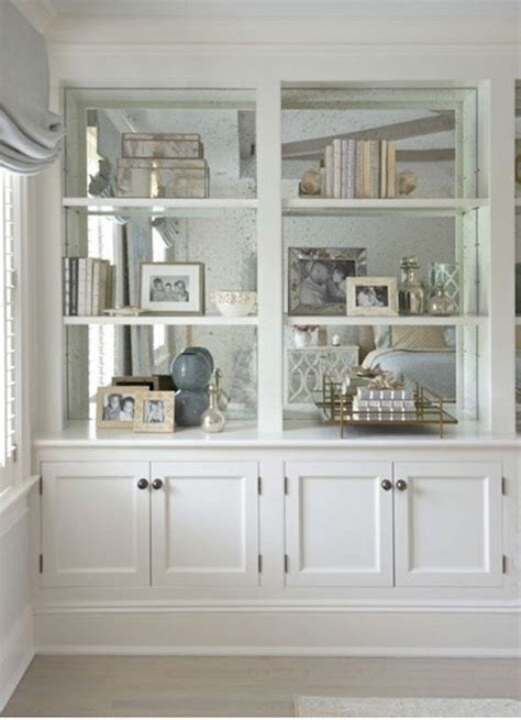 Transform Your Room With Glass Shelves On A Mirrored Wall See The