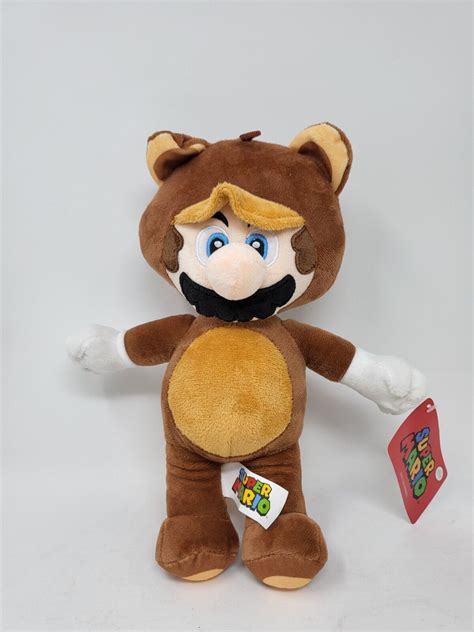 Mario Tanooki Costume Suit Soft Plush Toy 11 Tall NWT EBay