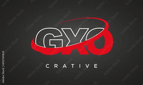 GXO creative letters logo with 360 symbol vector art template design ...