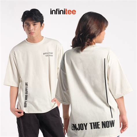 Infinitee Enjoy Life Oversized T Shirt For Men Women Oversize Mocha