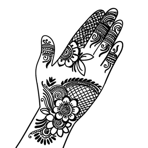 Premium Vector | Free Hand Drawn Wedding Mehndi Design Vector ...