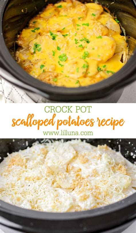 Crock Pot Scalloped Potatoes Easy And Cheesy Lil Luna Food 24h