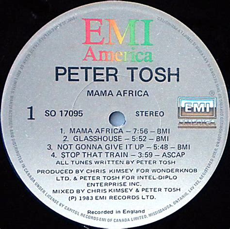 Peter Tosh – Mama Africa - 1983 – Vinyl Pursuit Inc