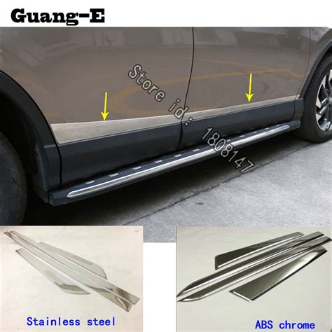 Car Stainless Steel ABS Chrome Side Door Body Trim Stick Strip Molding