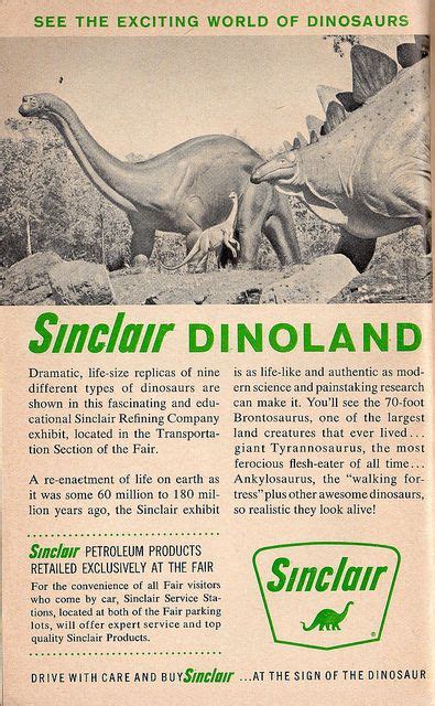 Sinclair Dinoland World S Fair Though I Didn T See The Dinos