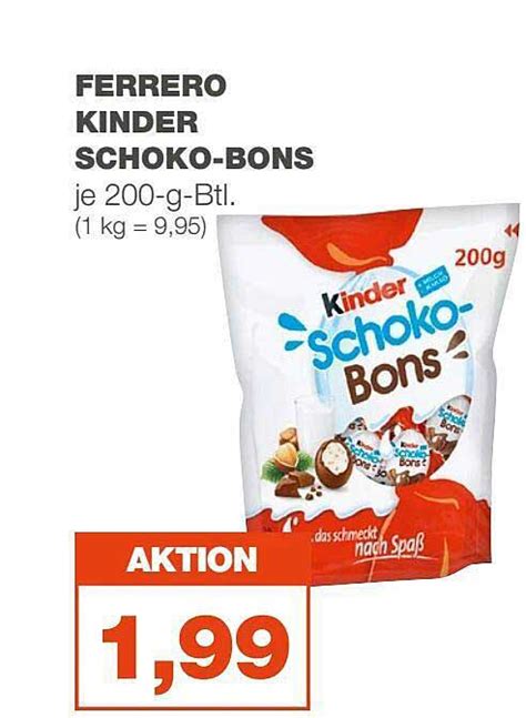 Ferrero Kinder Schoko Bons Angebot Bei Real 1Prospekte De