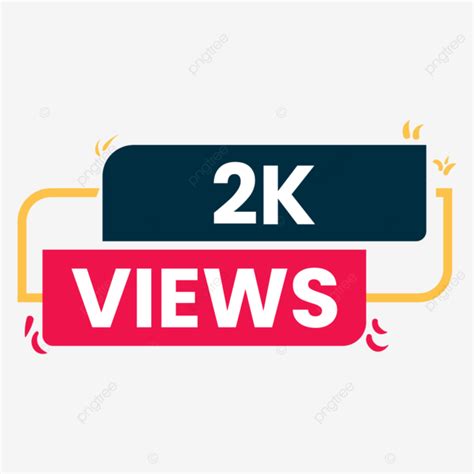 Transparent K Views Thumbnail Vector Banner Design Celebration Image