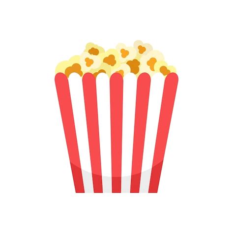 Icono De Caja De Palomitas De Cine Ilustraci N Plana Del Icono De