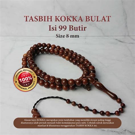 Jual Tasbih Kaukah Kauka Kokka Original Tasbih Bulat Butir Tasbih