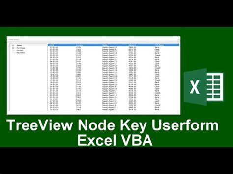 Treeview Nodekey Userform Excel Vba Youtube