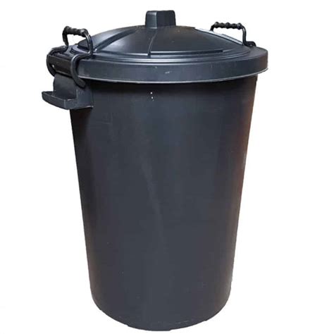 Black Plastic Dustbin With Lid Forward Products