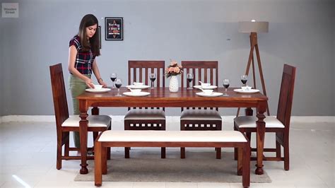 6 Seater Dining Table Set Buy Best 6 Seater Dining Set Online Wooden Street Youtube