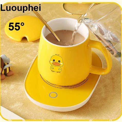 V Cup Heater Coffee Mug Warmer Smart Heating Coaster Timer Heating Mat Electric Hot Plate