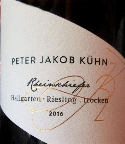 Peter Jakob K Hn Hallgarten Riesling Rheinschiefer Trocken