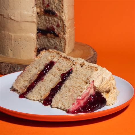 American Style Peanut Butter And Jelly Cake