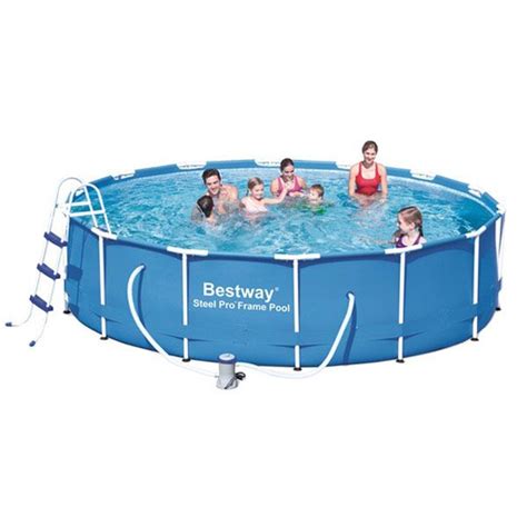 Бассейн каркасный Bestway с фильтром, лестницей, накрытием 427x100 см ...
