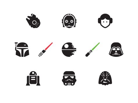 Free Star Wars Icons by Jory Raphael on Dribbble