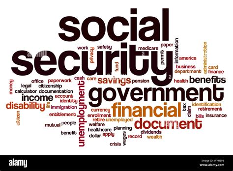 Social Security Word Cloud Concept Stock Photo Alamy