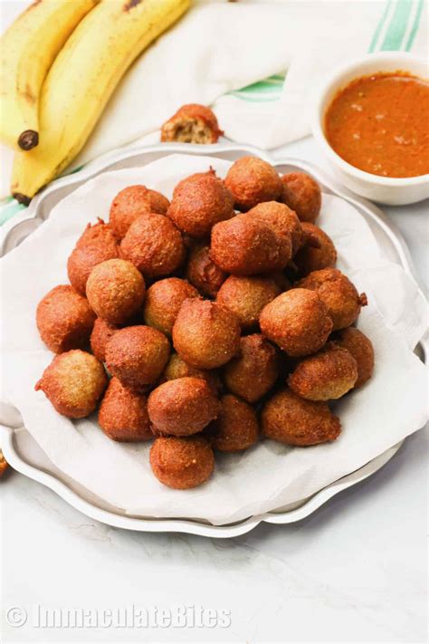 Banana Fritters - Immaculate Bites