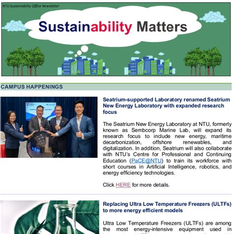 Sustainability News Ntu Singapore