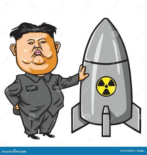 Nuclear Missile Doodle. Vector Drawing Blue Line Stock Image ...