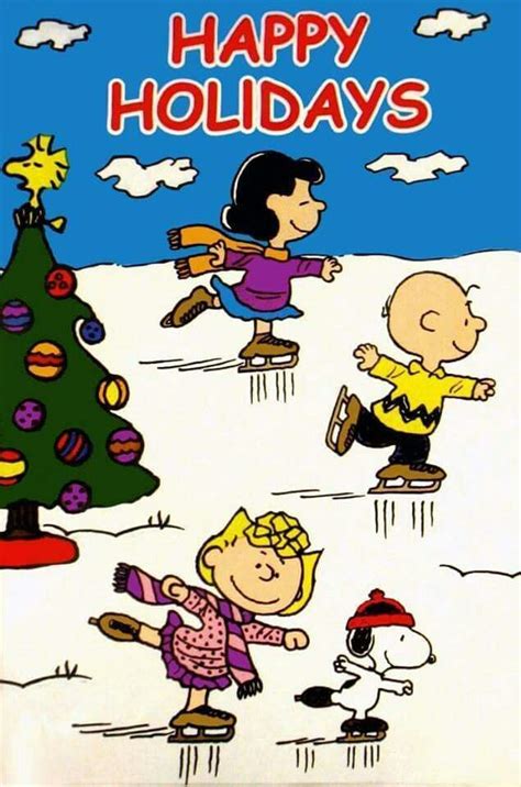 Happy Holidays Peanuts Gang Christmas Charlie Brown Christmas