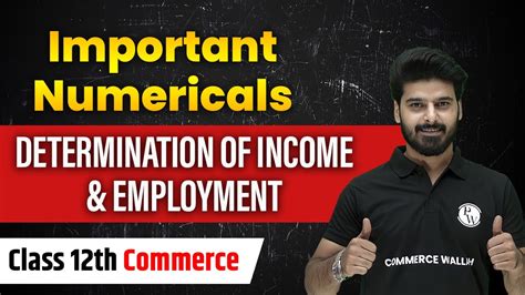 Important Numericals Th Commerce Determination Of Income